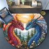 Dragon Artwork Round Area Rug,Carpet Rug for Living Room Bedroom Sofa Playroom Decor,Non-slip Floor Mat