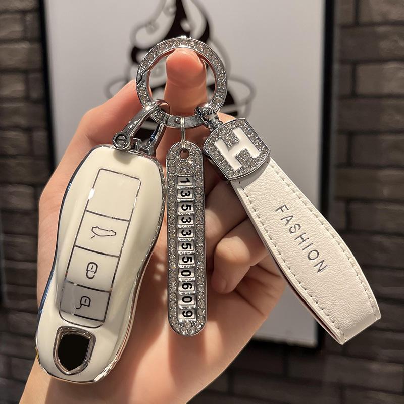 TPU-Autoschlüsselhülle für Porsche Cayenne 958 911 Lepin 996 Macan Boxster Panamera 997 944 924 Panamera 718 971 9YA