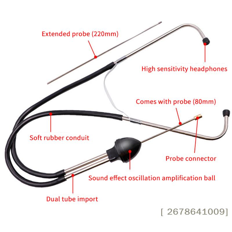 Car Engine Block Diagnostic Auto Cylinder Stethoscope-Mechanics Automotive Hearing Tool For Vehicle Maintenance And Repair 1PC