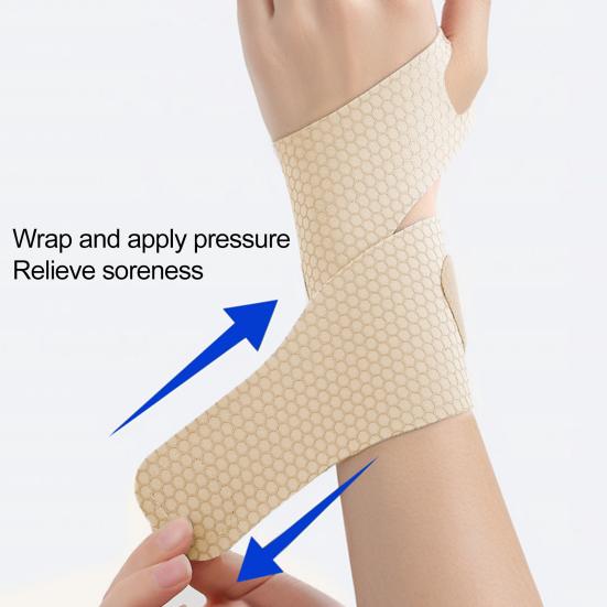 Sports Wrist Brace with Thumb Loop Men Women Breathable Wrist Support Wrap Carpal Tunnel Arthritis Tendinitis Pain Relief Wrist Compression