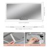 HD Spiegel Auto Sonnenblende Schminkspiegel Innenraum LED Schminkspiegel Zwei Farben Touchscreen Einstellung Dimmbares Licht USB Wiederaufladbar
