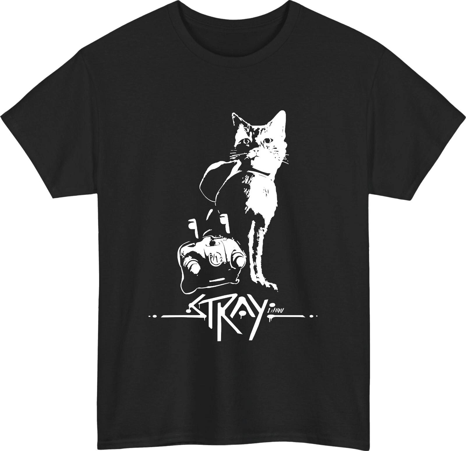 Stray Cat 100% Cotton T-shirt Mens Tees Top Retro 80s Style Cat Lover Vintage Rockabilly Cat Gift Tee Top 4XL
