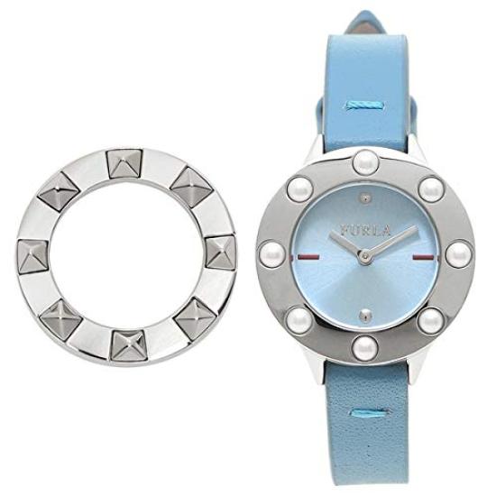 Furla watch FURLA leather club double bezel ladies watch wristwatch blue R4251116506 8033288820925