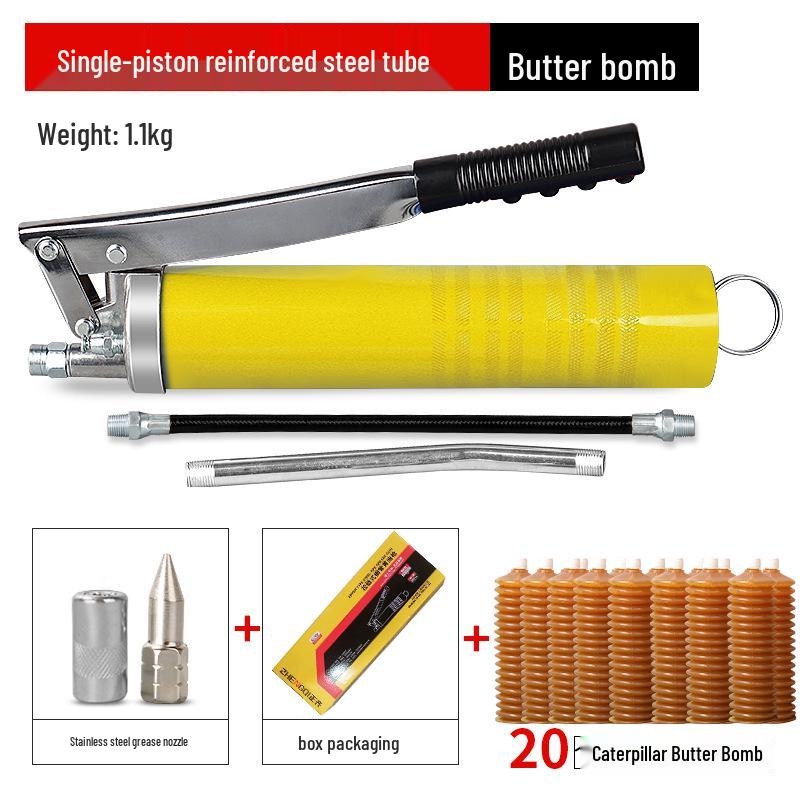 High-Pressure Dual Rod Grease Gun for Forklift & Excavator