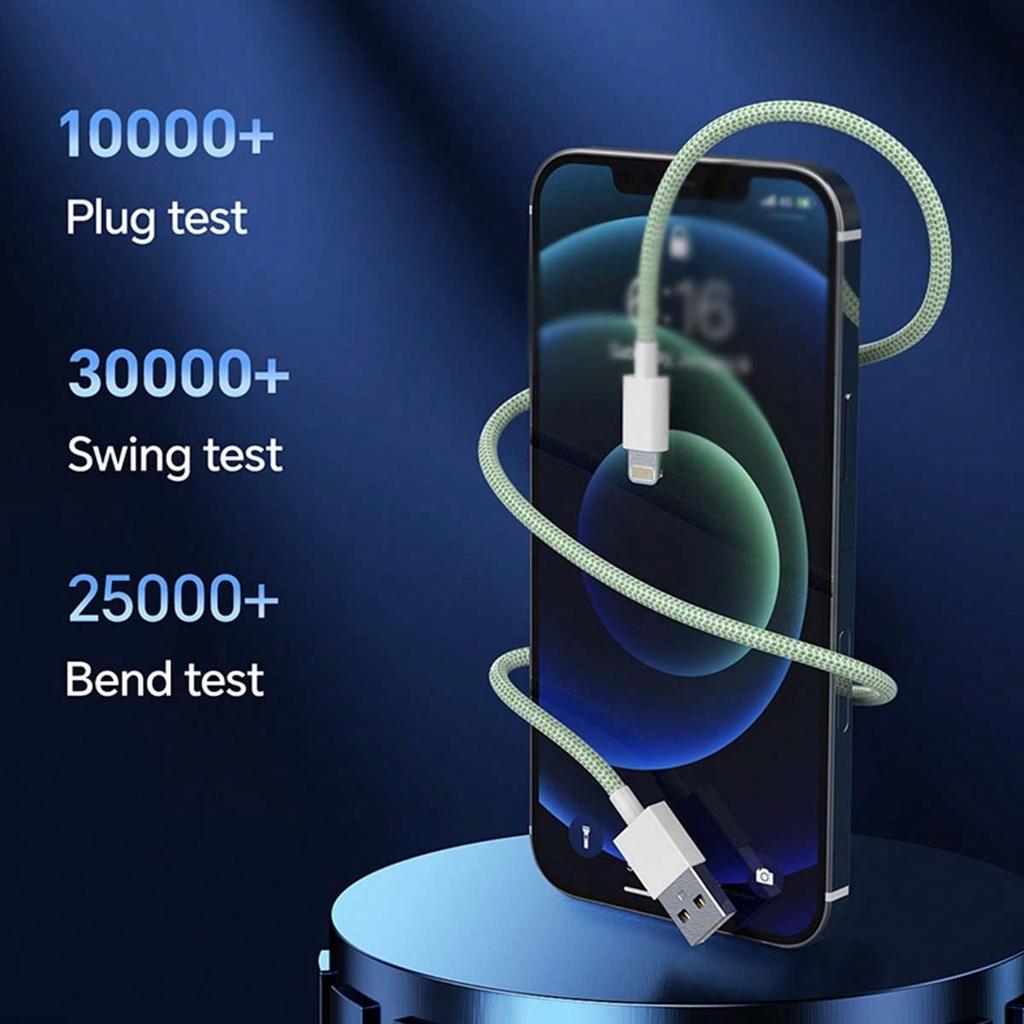 USB To for IOS Charger Cable for IPhone 14 15 16 17 Pro Max Fast Charging Cord for Apple X XS XR 8 Plus SE Braided Long Cable