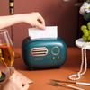 Retro Radio Model Tissue Box Desktop Paper Holder Napkin Case Organizer Ornament Home Decoration Durable Living Room Table Tissue Paper Storage Box