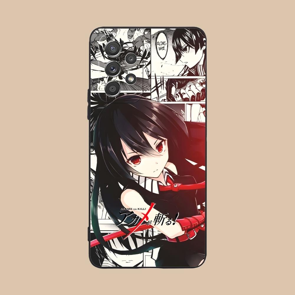 Akame Ga Kill Cute Mobile Cell Phone Case for Samsung Galaxy A91 73 71 70 54 53 52 34 24 23 21 S 5G Black Soft Phone Cover Shell