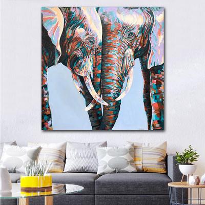Colorful African Elephant Canvas Painting Wall Art Animal Oil Paintings Large Size Wall Prints Posters For Living Room