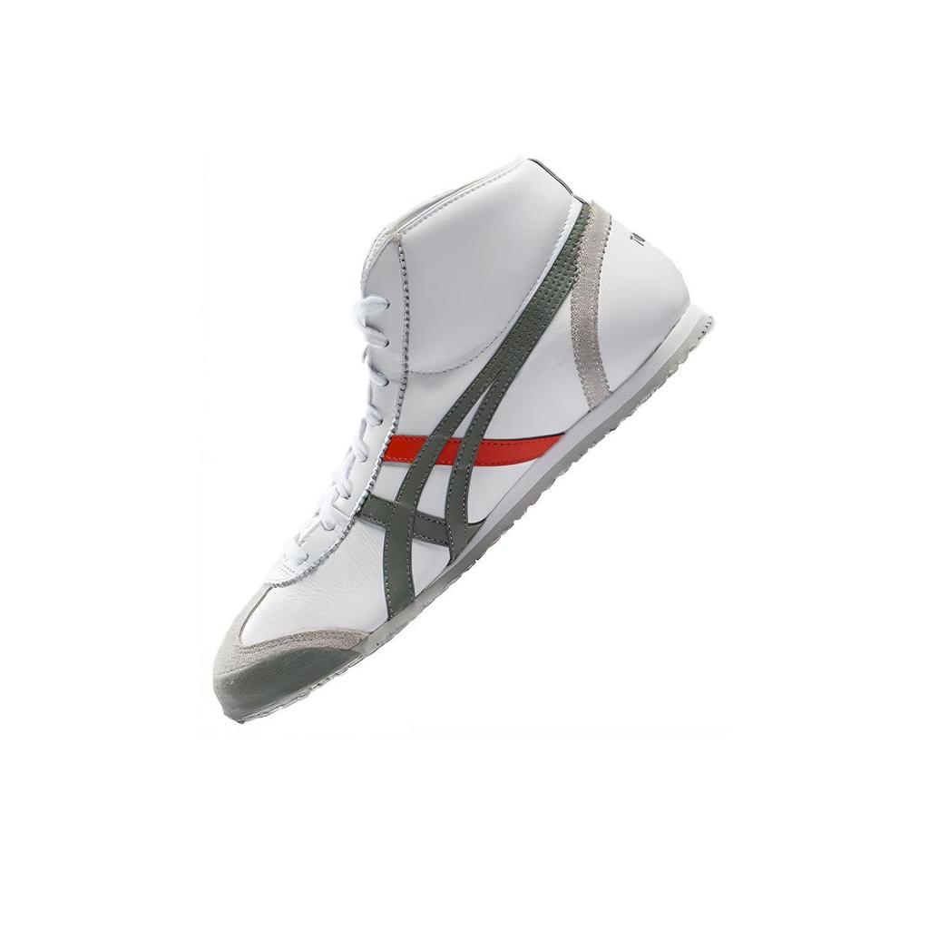 ONITSUKA TIGER Mexico 66 Bequeme Vielseitige Mittelhohe Freizeitschuhe Unisex Sneaker Weiß Grün HL328-0181