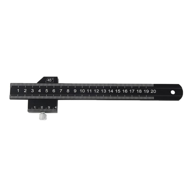 20cm To 50cm Aluminum Alloy 90 Degree Angled Ruler With 45 Degree Positioning For Woodworking And Carpentry Projects