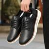 Herren Leder Business Schuhe Schnürschuhe Leichtgewichtige Mode Business Schuhe Bequeme Freizeit-Laufschuhe für Outdoor-Reisen