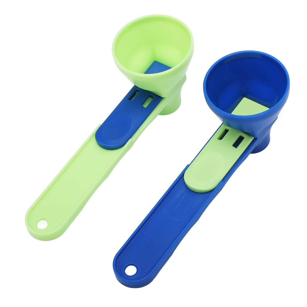 2 STÜCKE Proteinpulver Trichterschaufel ABS Auslaufsicherer Schiebelöffel Kaffeeschaufel Trichter für Sportgetränke