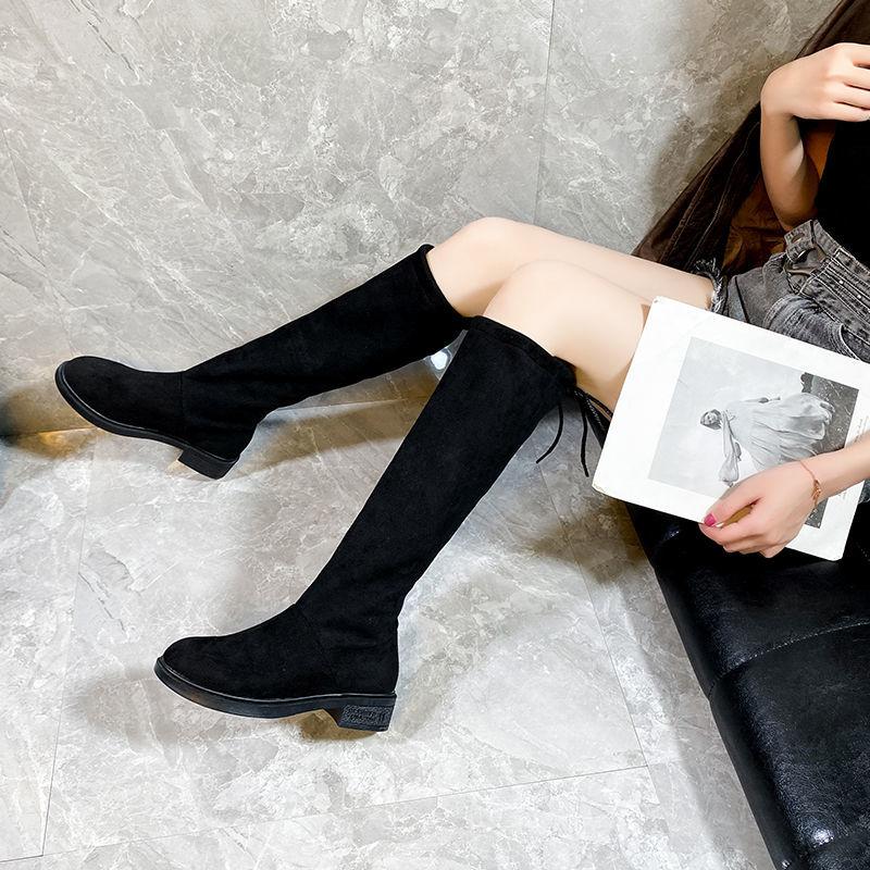 Модные зимние женские сапоги с круглым носком — фото 4