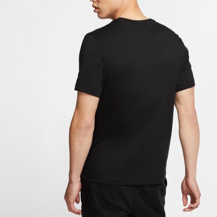 Nike Swoosh Logo Cuff Short Sleeve T-Shirt Men Tops Black CK2253-010