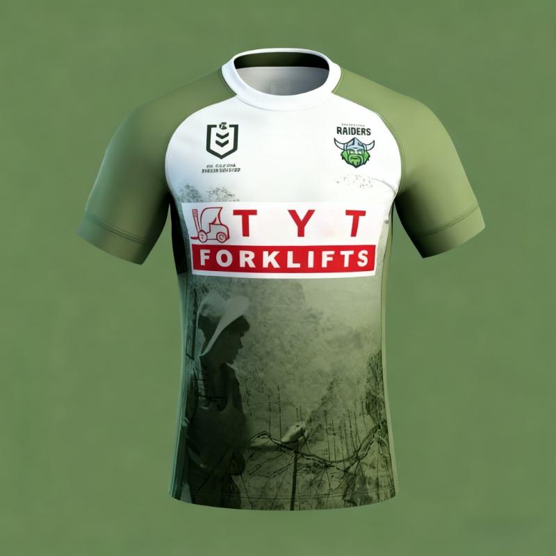 2026 Summer Men's New Canberra Raiders Rugby Training Jersey T-shirt for Both Men and Women