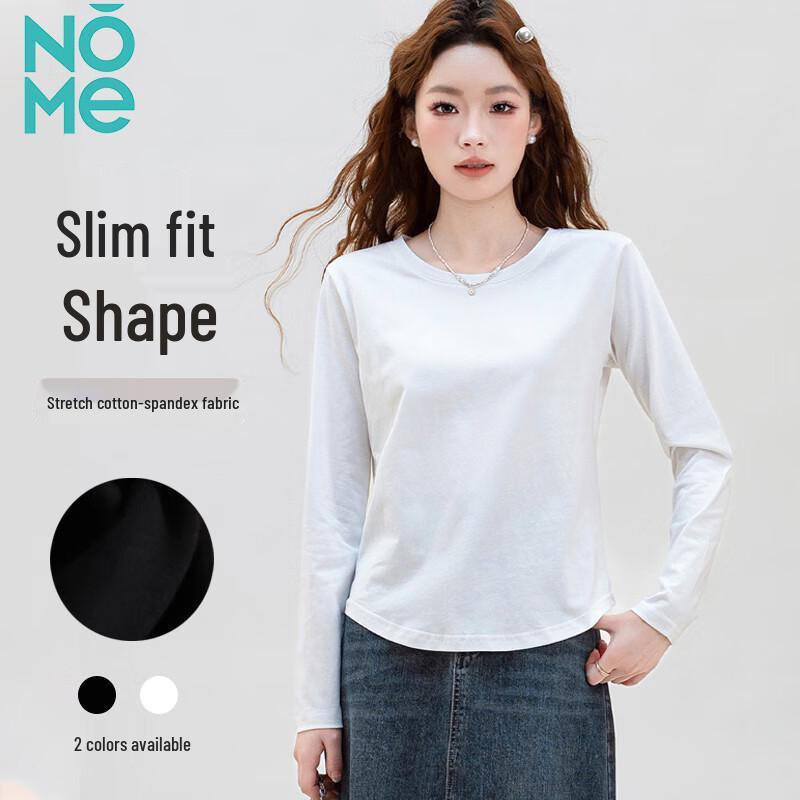 

Женская приталенная футболка NOME с круглым вырезом и длинным рукавом XL