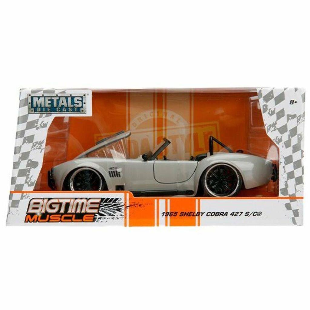 1:24 1965 Shelby Cobra 427 S/C Alloy Diecast Sports Car Model, Collectible Toy for Kids Play and Boyfriend Birthday Gift