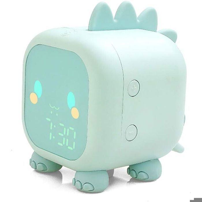 Réveil Enfant, Dinosaure Lumineux LED Numerique Lampe Réveil, Entraîneur de Sommeil pour Enfants, Ve