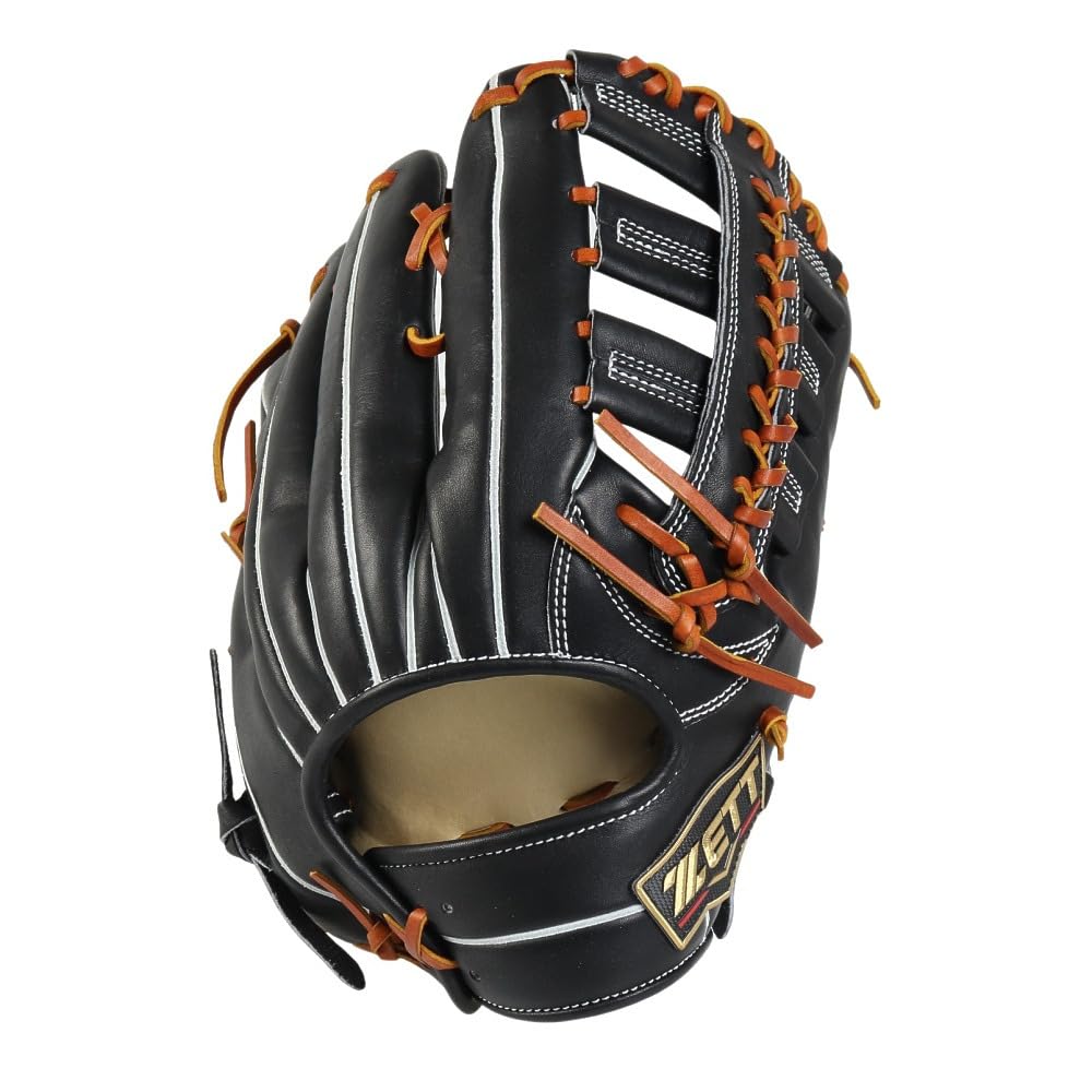 ZETT Pro Status SE B Size 8 Outfielder's Glove, Black/Oak (1936), (BRGB815SG)