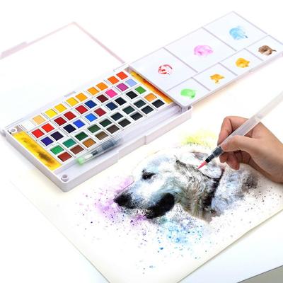 Watercolor Paint Set Solid Watercolors Pigments Portable Travel Watercolor Kit 12 18 24 30 36 40 48 Colors