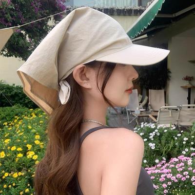 Fashion Lace Up Headscarf Baseball Cap For Women Outdoor Travel Trendy Sun Hat