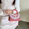 Adorable Red Princess Bag For Girls Featuring Fun Plaid Bow Design Perfect For Preschool