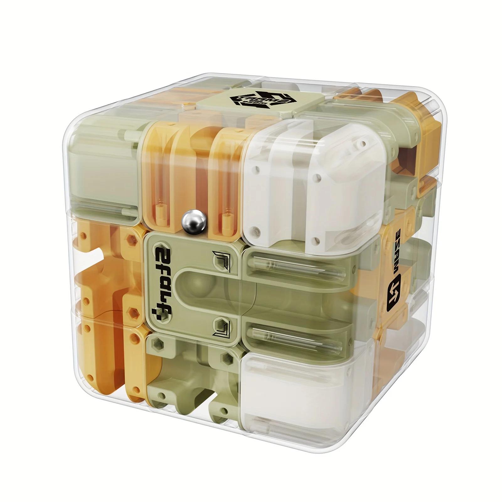 

Большой 3D-пазл-лабиринт, кубик-лабиринт, увлекательная головоломка, ручная игрушка-фиджет для снятия тревоги, коробка-пазл для развития IQ зелёный