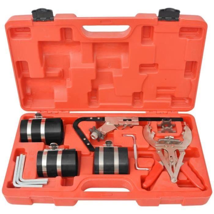 Kit d'outils d'entretien de segment de piston - vidaXL - 11 pièces - Acier - Universel - Noir