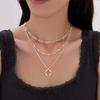 14K Gold-Plated Three-Strand Necklace: Twisted Copper Layered Paperclip Chain