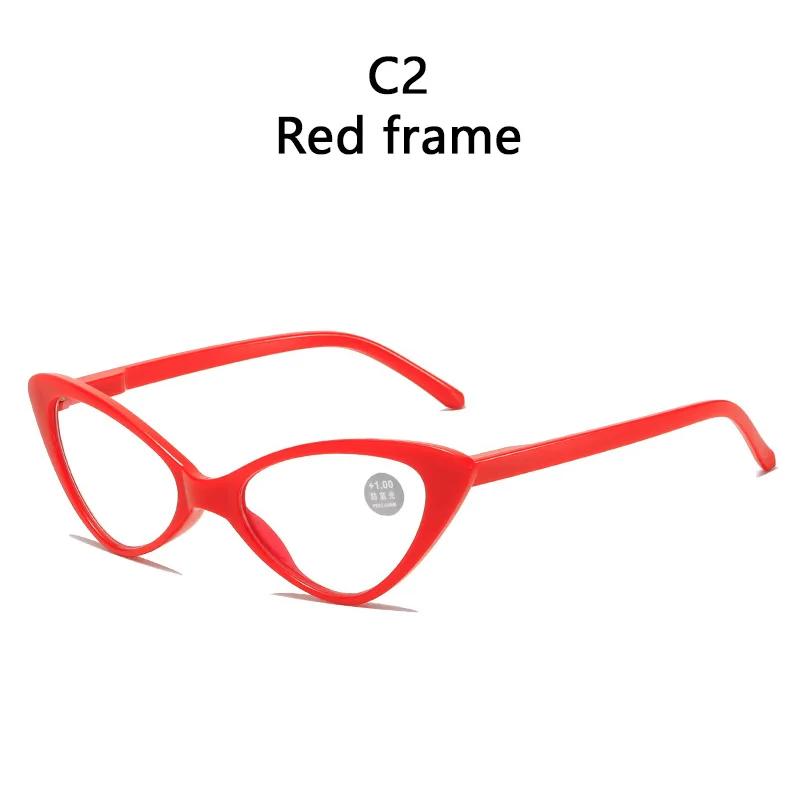 Cat Eye Reading Glasses Women +1 to +4 Anti Blue Light Unisex Vision Protection Eyewear for Ladies