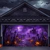 235. Halloween Garage Door Cover, 7 X 16 Ft Spooky Garage Decoration
