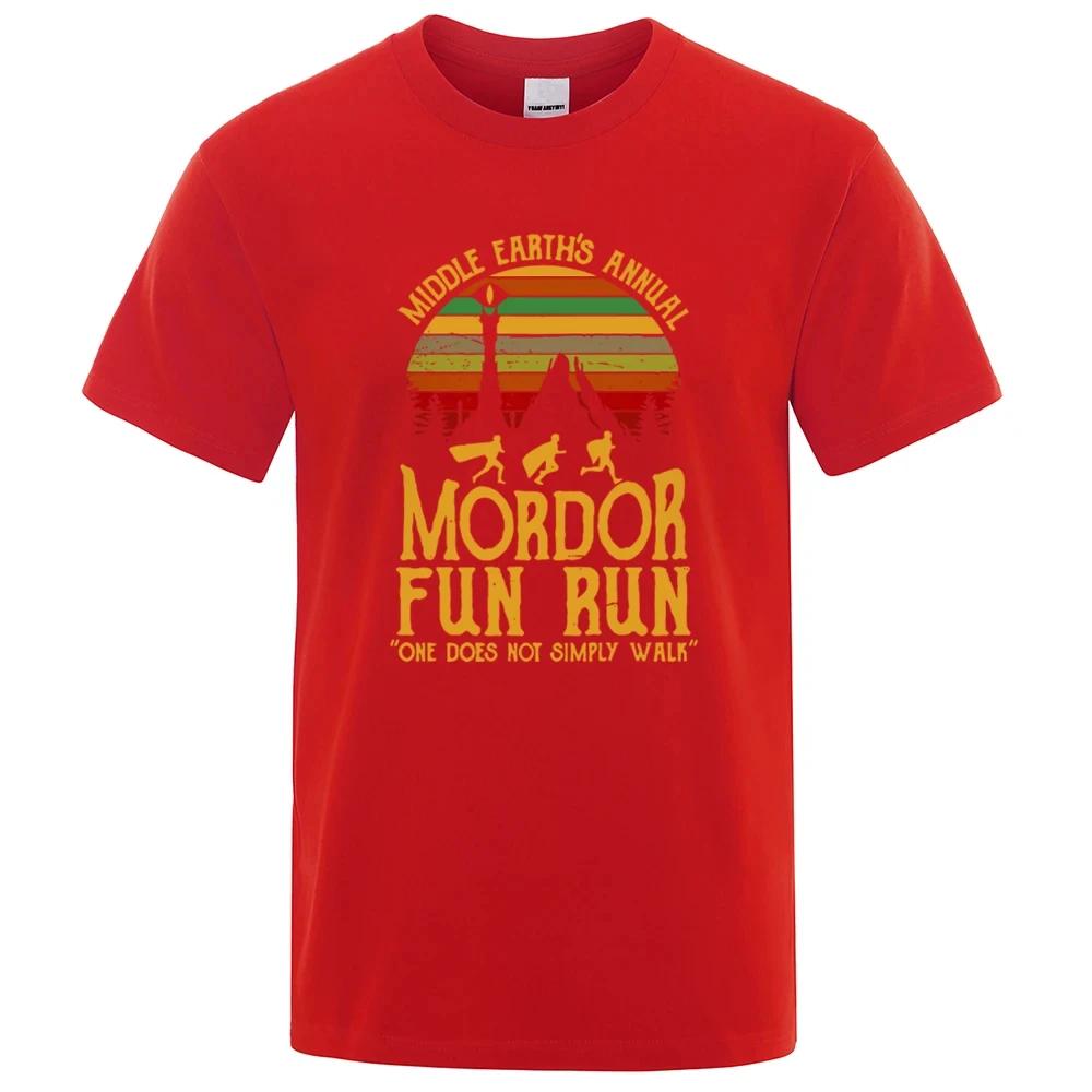 Tricou Imprimat Anualul Mordor Fun Run Pământul de Mijloc Tricouri Bărbați Femei Tricouri Vară Bumbac Topuri Tee vintage Larg Stradă Hip Hop Tricou