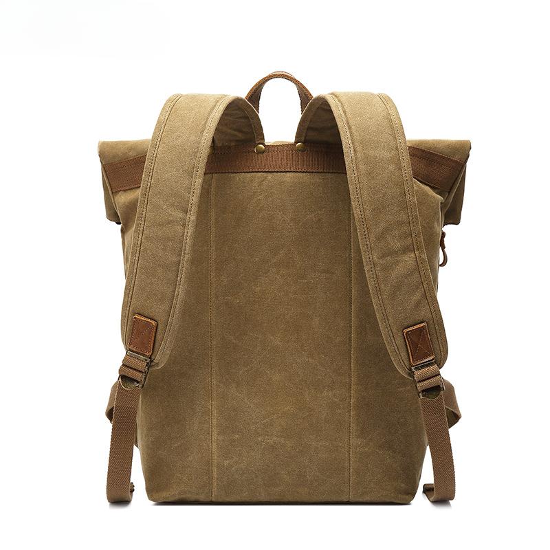 Backpack Student Backpack Retro Travel Backpack Outdoor Sports Waterproof Waxed Canvas Travel Bag