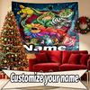 Custom Name Personalized Poppy Playtime Print Tapestry, Wall Art Decor, Bedroom, Dorm, Apartment, LivingRoom, Party Backdrop, Gift for Birthday