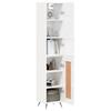 VidaXL Buffet haut Blanc brillant 34,5x34x180 cm Bois d'ingénierie 3199083