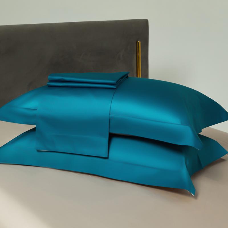 Premium Long-Staple Cotton Pillowcase Set - 100% Pure Cotton, Solid Color, 48x74cm (2-Pack)