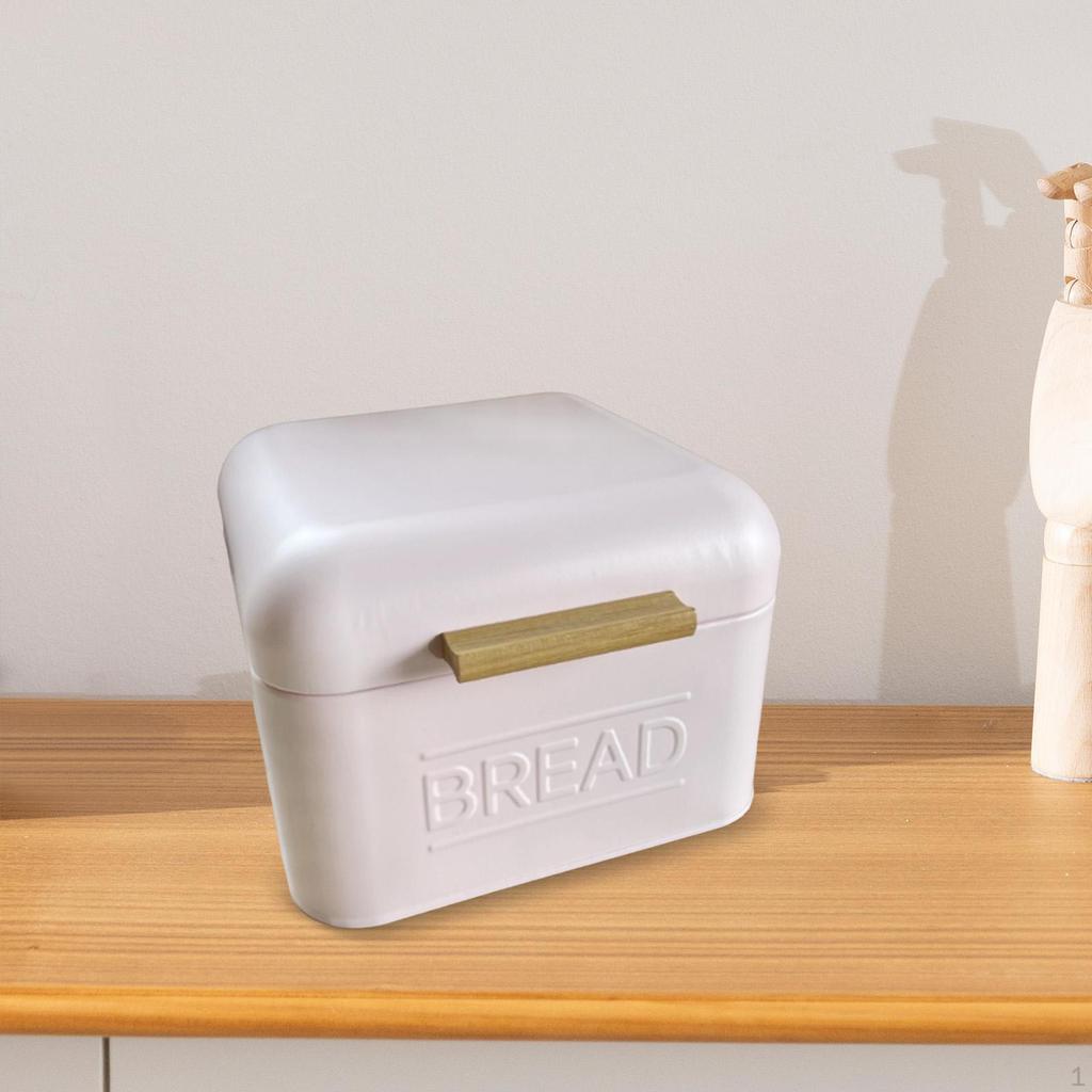 Bread Box Bin Holder Iron Home Decor Food Storage Container Organizer for Countertop Pantry