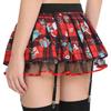 Pleated Plaid Miniskirt with Garters for Women S-XXL: Schoolgirl Cosplay Design with Tulle Lining & Elastic Waistband for Club Dance