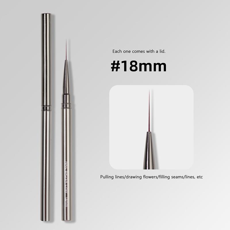 6/9/12/15/18Mm Nail Liner Brush Set Handle Nail Art Pen Brush Drawing Lines Stripe Painting Flower Pen Nail Art Manicure Tools