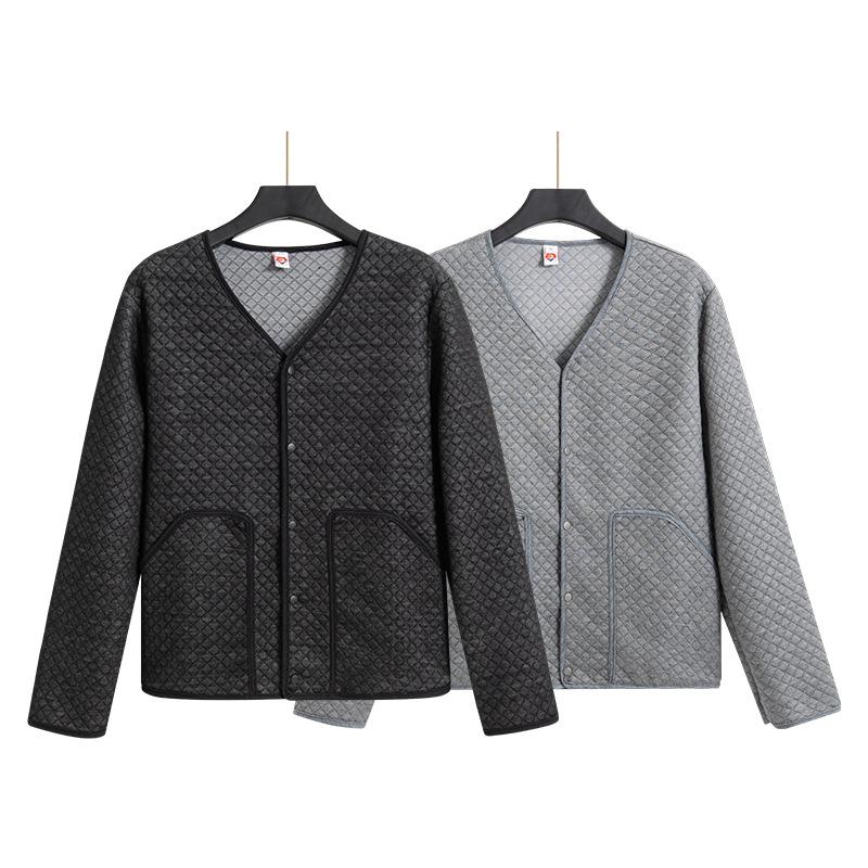 Men's Knitted Cotton Home Leisure  Comfortable Stylish To Keep Warm Breathable Warm Air Conditioning Clothing Long Sleeve Top 91258