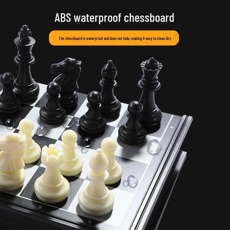Magnetisches Tragbares Schachspiel für Grundschüler: Fortschrittliches faltbares Schachbrett mit großen Figuren