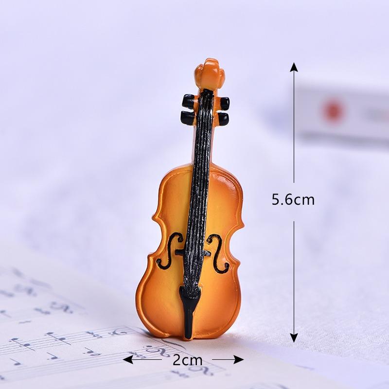 Micro-landscape Resin Decorative Items Simulated Musical Instruments Piano and Guitar Miniature Desktop Ornaments