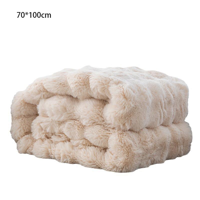 70x100cm Imitation Rabbit Plush Blanket Winter Warm Soft Throw Fur Blankets Comfortable Bed Sheet Sofa Nap Blanket High Quality