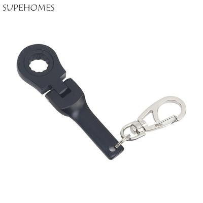 Compact Appearance Ratchet Spanner Metal Material 180 Degree Rotatable Adjustable Wrench Foldable Design Quick Release
