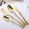 4Pcs High Quality Cutlery Set Elegant Stainless Steel Dinnerware Knife Fork Spoon Tableware Set Luxury Silverware Flatware Set