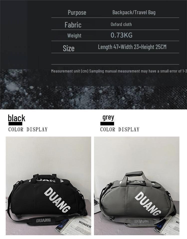 Versatile Large Capacity Sports & Travel Bag - Wet/Dry Separation, Handheld/Shoulder Carry for Fitness & Business Trips.