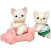 Sylvanian Families - Chihuahua Twins with Locomotive - Mini-universe for Children Aged 3 and Over