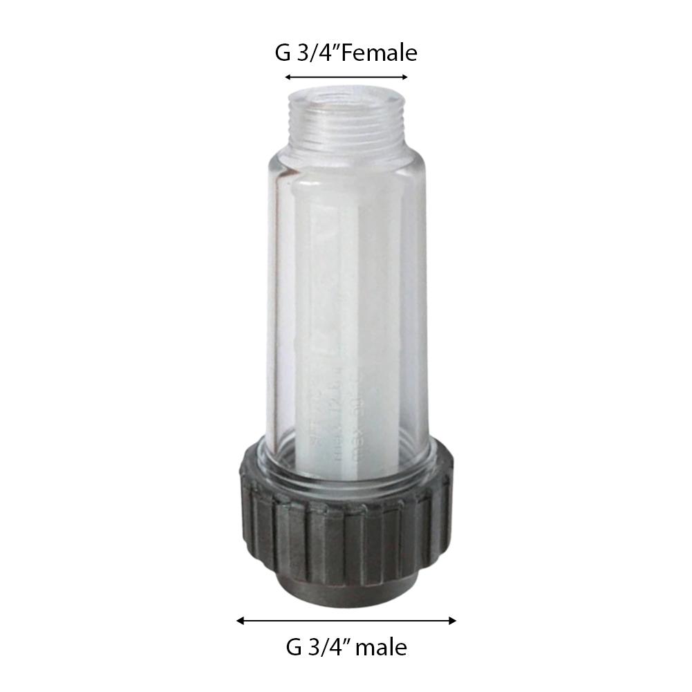 Water Filter Connector for High Pressure Washer Gun G3/4 Inch Connection (with Filter Cartridge) for Kärcher K2 K3 K4 K5 K6 K7