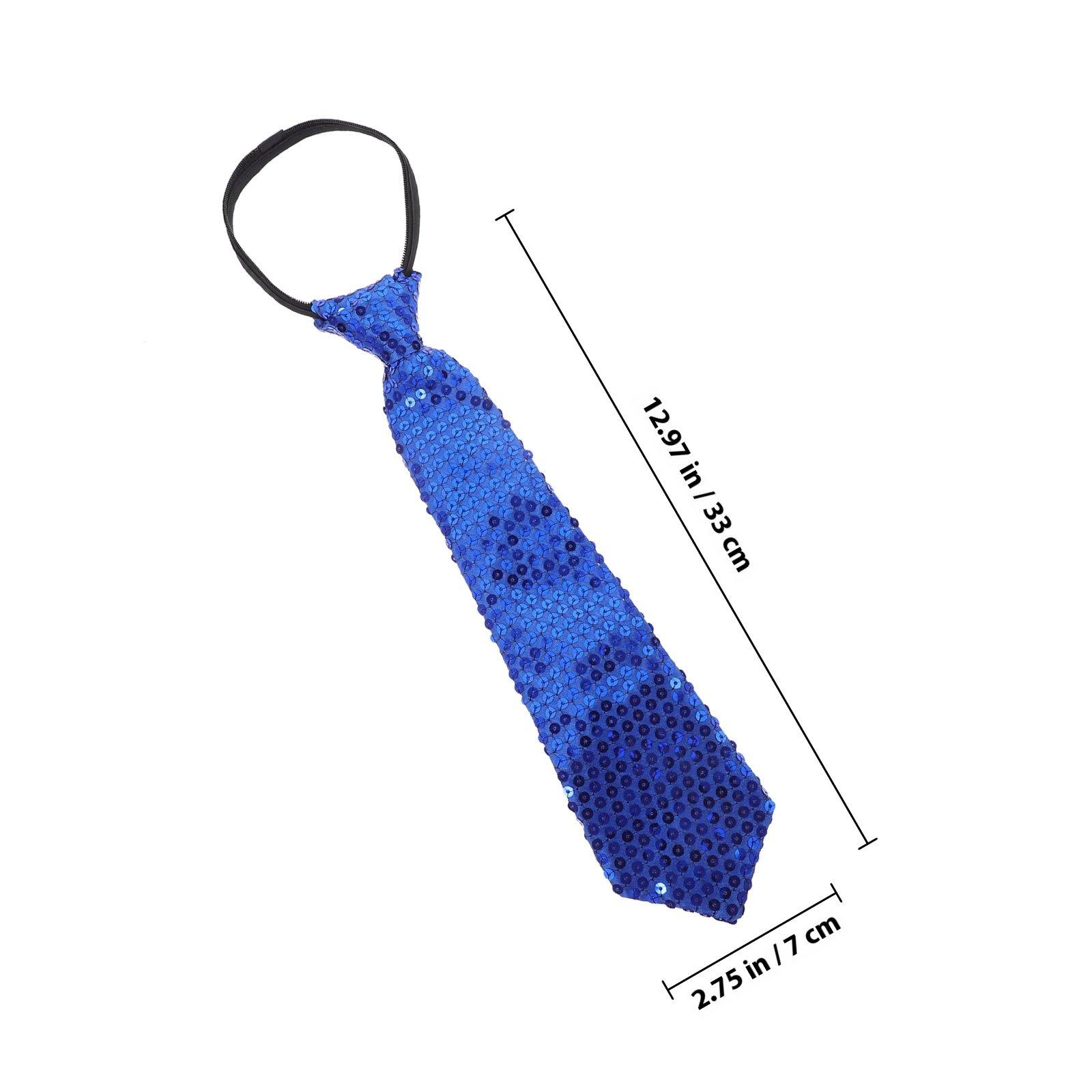 

Sequin Neck Tie Shiny Festival Cosplay Party Performance Costume Accessory Fashion Neckwear Decorative Tie Ornament синій