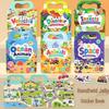 Jelly Sticker Quiet Book: Reusable Cartoon Scenes for Kids Ages 3-6